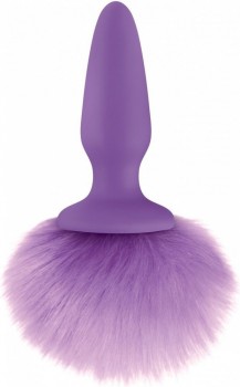 Фиолетовая анальная пробка с фиолетовым заячьим хвостом Bunny Tails Purple