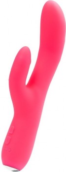 Розовый вибромассажер VeDO Rockie с клиторальным отростком - 21,9 см.