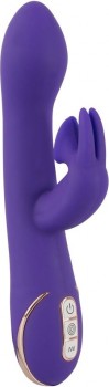 Фиолетовый вибратор с клиторальным отростком Euphoria - 21,8 см.