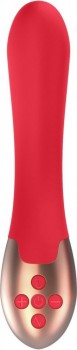 Красный вибратор Posh с функцией нагрева - 20 см.