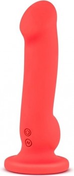 Красный перезаряжаемый вибратор VIBE 03 - 18,5 см.