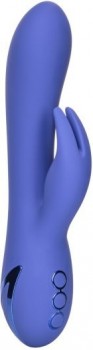 Фиолетовый вибратор Beverly Hills Bunny с ротацией скрытых в стволе бусин