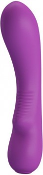Фиолетовый силиконовый вибратор Elsa - 19 см.