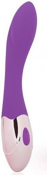Фиолетовый изогнутый вибромассажер с 10 режимами вибрации