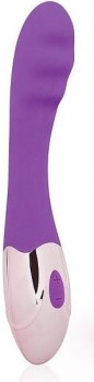 Фиолетовый ребристый вибромассажер с 10 режимами вибрации