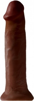 Коричневый фаллоимитатор-гигант на присоске 14  Cock - 36 см.