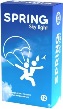 Ультратонкие презервативы SPRING SKY LIGHT - 12 шт.