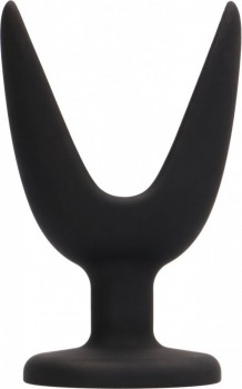 Черная анальная пробка-эспандер Split 2 - 12,7 см.