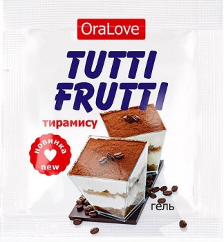 Пробник гель-смазки Tutti-frutti со вкусом тирамису - 4 гр.
