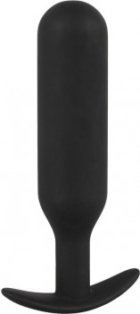 Черная утяжеленная анальная пробка Anal Trainer Medium - 18 см.
