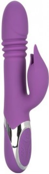 Фиолетовый вибромассажер-кролик Enchanted Kisser с поступательными движениями