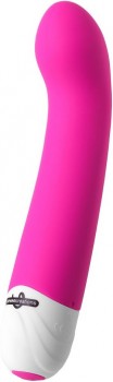 Розовый вибромассажер для G-точки - 20,5 см.