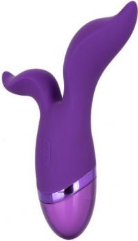 Фиолетовый раздвоенный вибромассажер Aura Duo