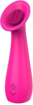 Розовый клиторальный стимулятор CHARMING SUNFLOWER - 15,3 см.