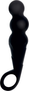 Чёрный анальный стимулятор ASSY THE MAGGOT SILICONE - 14,5 см.