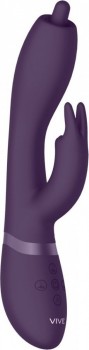 Фиолетовый вибромассажер-кролик Nilo - 22 см.