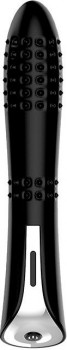 Черный вибромассажер MAGIC NUBBED THRUSTER - 12,5 см.