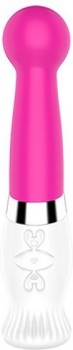 Розовый вибратор с шаровидной головкой LINDA - 21 см.