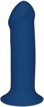 Синий фаллоимитатор двойной плотности Hitsens 1 - 17,7 см.