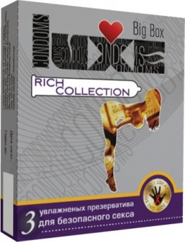Цветные презервативы LUXE Rich collection - 3 шт.