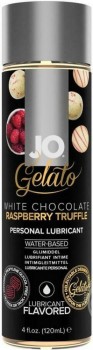 Лубрикант с ароматом трюфелей из белого шоколада и малины JO GELATO WHITE CHOCOLATE RASPBERRY TRUFFLE - 120 мл.