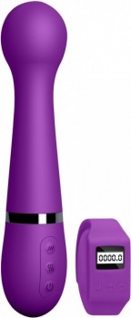 Фиолетовый вибромассажер Kegel Wand - 18,5 см.
