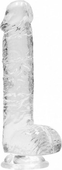 Прозрачный фаллоимитатор Realrock Crystal Clear 7 inch - 19 см.