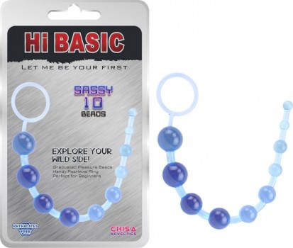 Анальная цепочка SASSY Anal Beads-Blue CN-331223162