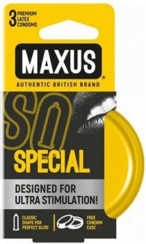 Точечно-ребристые презервативы MAXUS Special №3, 3 шт.