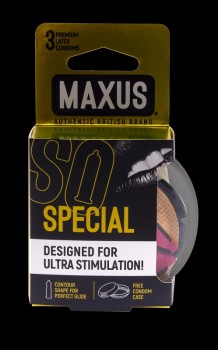 Точечно-ребристые презервативы MAXUS AIR Special №3, 3 шт.