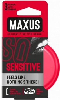 Ультратонкие презервативы MAXUS Sensitive №3, 3 шт.