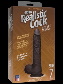 Фаллоимитатор реалистик Realistic Cock UR3 7” Slim – черный