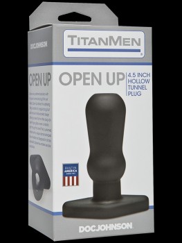 Анальная пробка TitanMen - Open Up полая – черный
