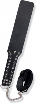Шлепалка с наручником Leather Paddle