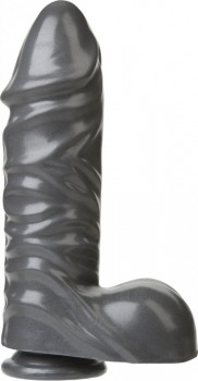 Серый фаллоимитатор Ballistic - 27,5 см.