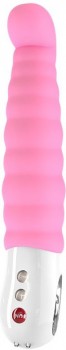 Нежно-розовый вибратор-гусеница Patchy Paul - 22,8 см.