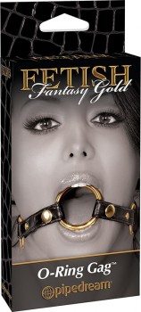 Кляп-рамка Fetish Fantasy Gold черный с золотом