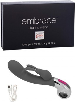 Вибромассажер Хай-Тек Embrace Bunny Wand – серый