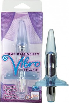Анальная пробка с вибрацией High Intensity Vibro Tease Stimulators - голубая