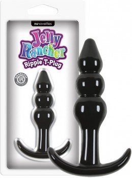 Анальная пробка Jelly Rancher T-Plug Ripple градуированная – черный