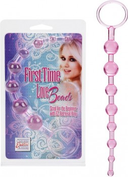 Анальная цепочка First Time Love Beads - розовая