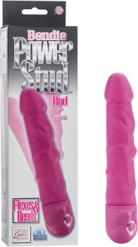 Гибкий вибро-фаллос Bendie Power Stud Rod – розовый