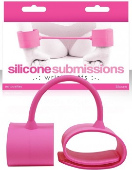 Наручники силиконовые Silicone Submissions Wrist Cuffs – розовые