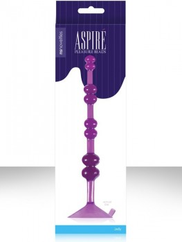 Анальная елочка на присоске Aspire Pleasure Beads - Purple