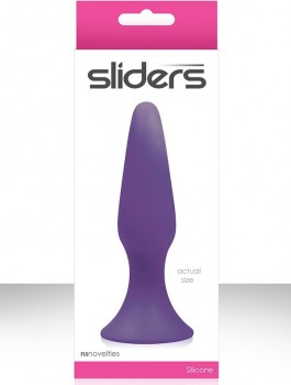 Анальная пробка Sliders Medium – фиолетовая