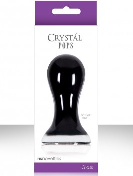Анальный стимулятор Crystal Pops Large из стекла – черный
