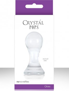 Анальный стимулятор Crystal Pops Small из стекла – прозрачный