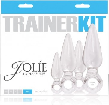 Набор анальных пробок Jolie 4х Trainer Kit – прозрачные