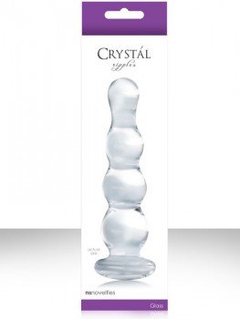 Анальная елочка из стекла Crystal Ripples – прозрачная