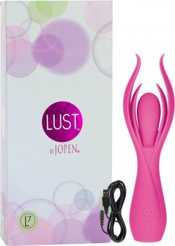 Вибромассажер с двойными лепестками Lust by Jopen L7 перезаряжаемый – розовый